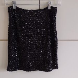 Chaser Sequin Black Skirt